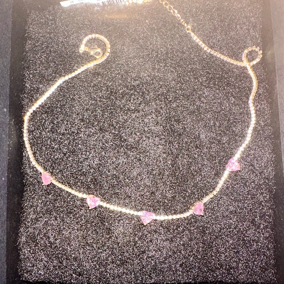 Pink Heart Gold necklace - Picture 2 of 2